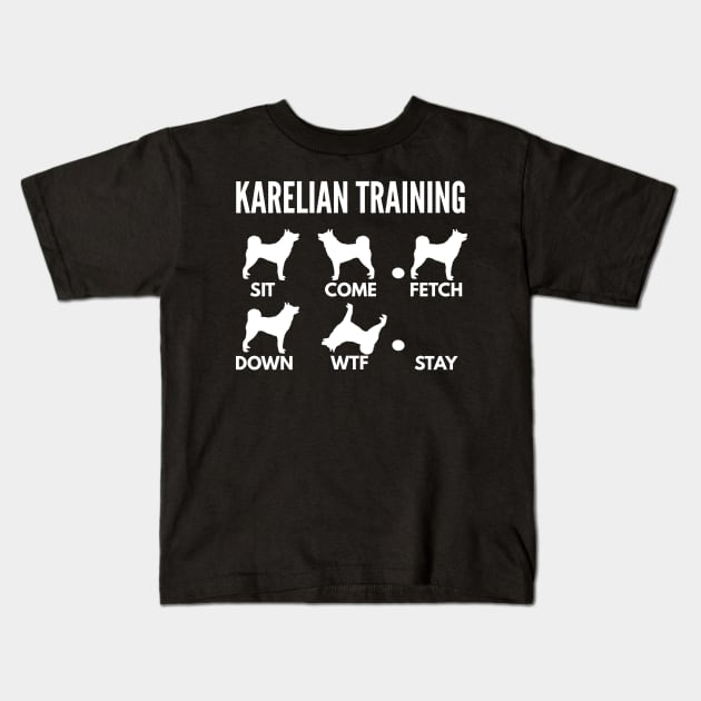 Karelian Bear Dog Training Karelian Bear Dog Tricks Kids T-Shirt by DoggyStyles